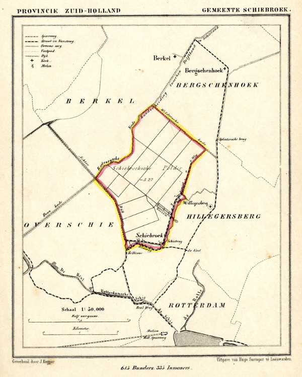 map communityplan Gemeente Schiebroek by Kuyper (Kuijper)