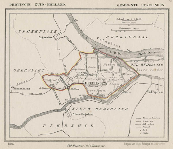 map communityplan Gemeente Hekelingen by Kuyper (Kuijper)