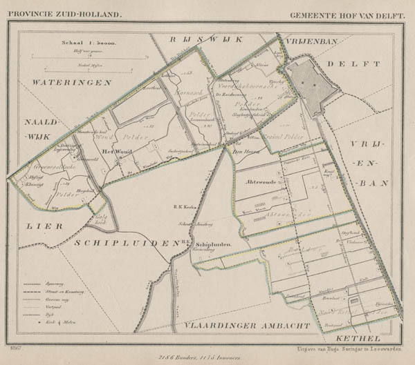 map communityplan Gemeente Hof van Delft by Kuyper (Kuijper)