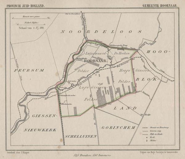 map communityplan Gemeente Hoornaar by Kuyper (Kuijper)