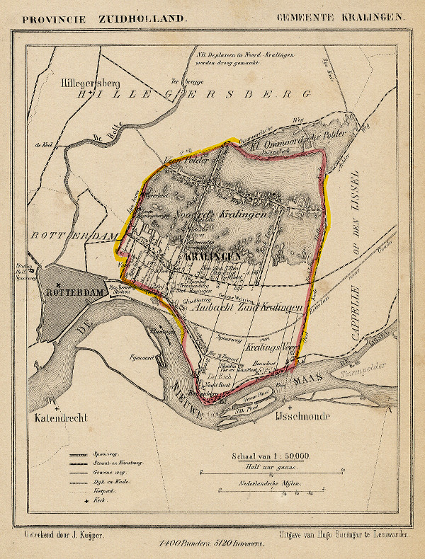 map communityplan Gemeente Kralingen by Kuyper (Kuijper)