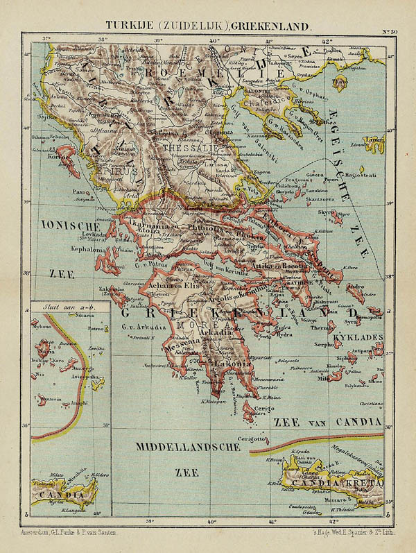 map Turkije (Zuidelijk), Griekenland by Kuyper (Kuijper)