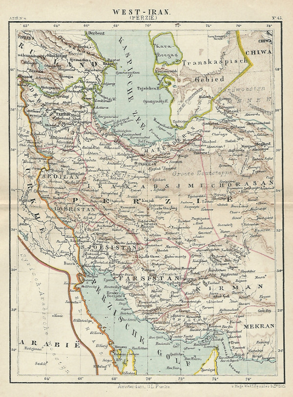 map West-Iran (Perzië) by Kuyper (Kuijper)