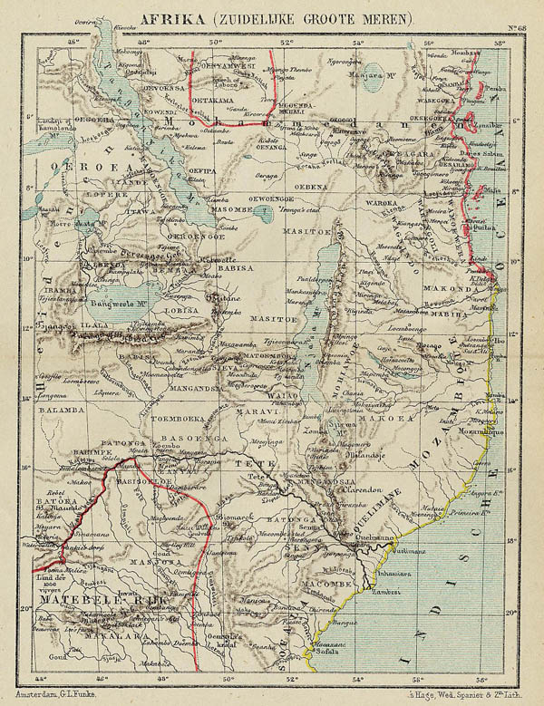 map Afrika (Zuidelijke Groote Meren) by Kuyper (Kuijper)