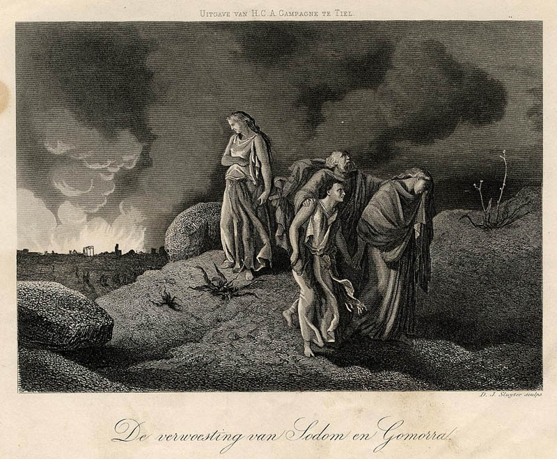 De verwoesting van Sodom en Gomorra by HCA Campagne, Tiel