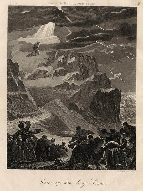 print Mozes op den berg Sinaï by HCA Campagne, Tiel