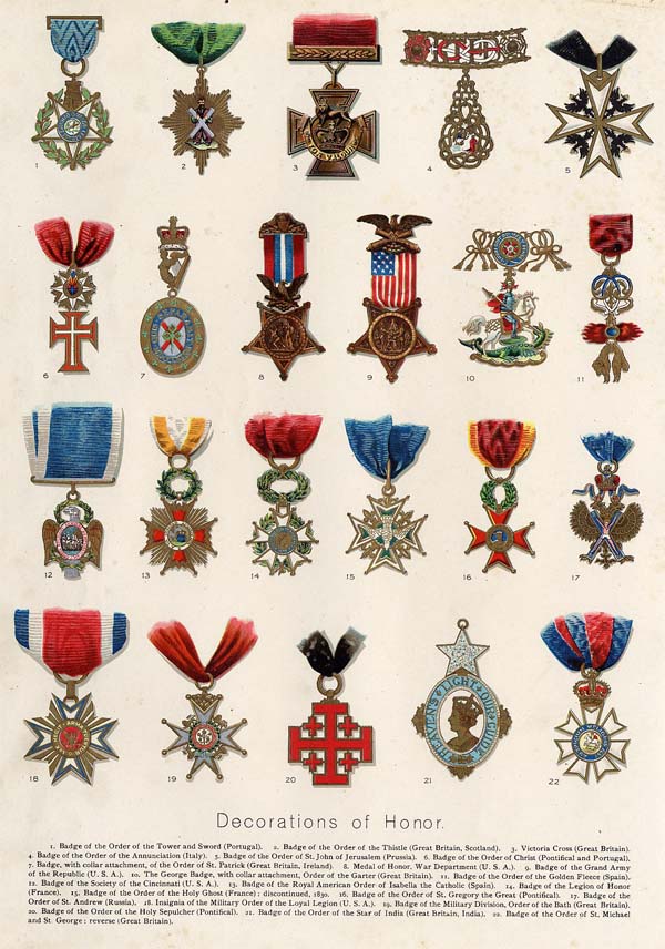 print Decorations of Honor (1) by Funk&Wagnalls Company