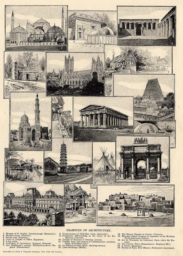 print Examples of Architecture by Funk&Wagnalls Company
