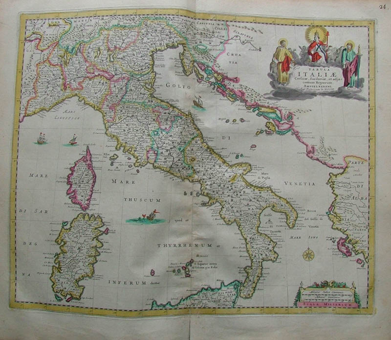 Tabula Italiae Corsicae, Sardiniae, et adjac by Wit, Frederik de