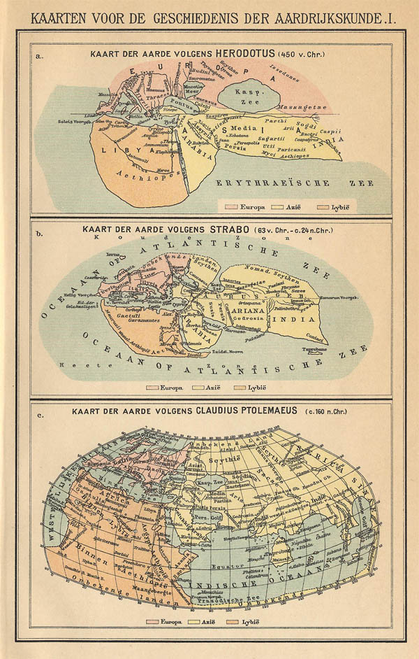 map Kaarten voor de geschiedenis der aardrijkskunde 1 by Winkler Prins