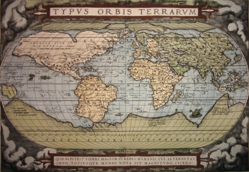 map Typus Orbis Terrarum by Abraham Ortelius