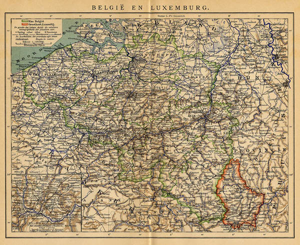 map België en Luxemburg by Winkler Prins