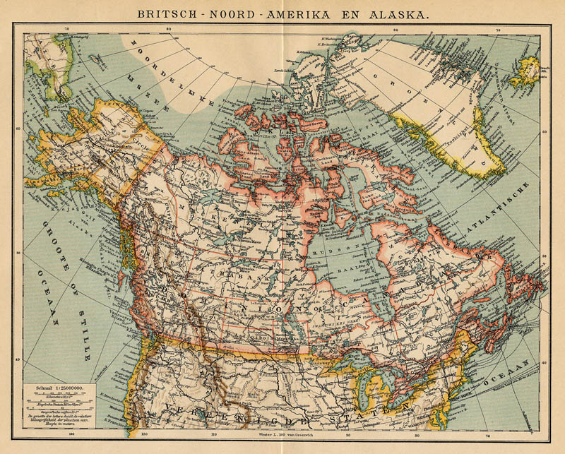 Britsch-Noord-Amerika en Alaska by Winkler Prins