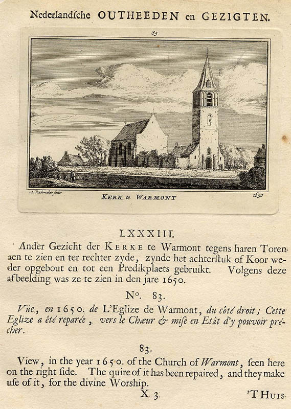 view Kerk te Warmont 1650 by Abraham Rademaker