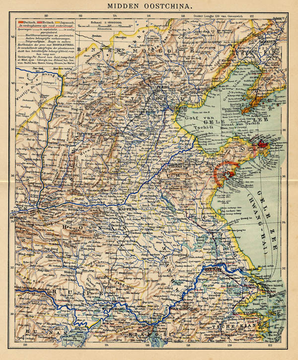 map Midden Oostchina by Winkler Prins