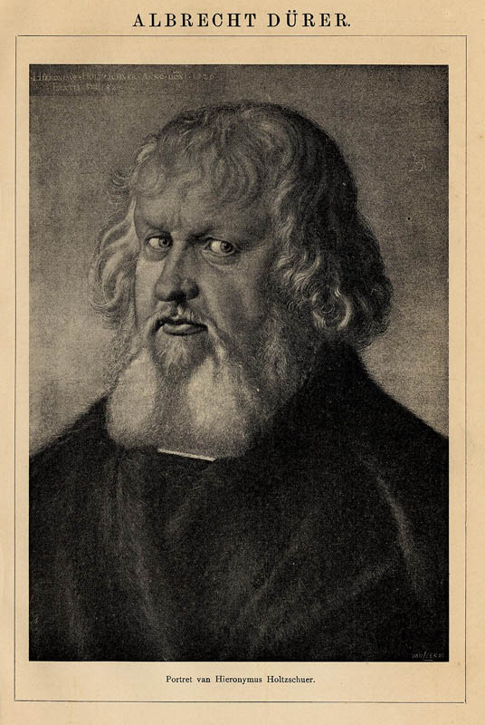 print Albrecht Dürer by Winkler Prins (Hieronymus Holtzschuer)