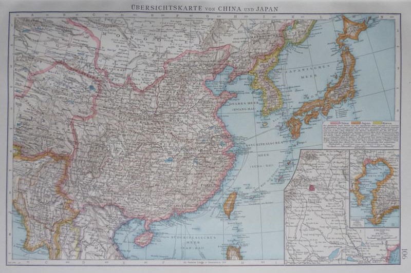 übersichtskarte von China Und Japan by nn