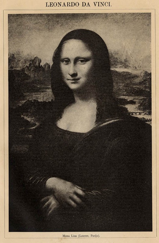 print Leonardo da Vinci (Mona Lisa (Louvre Parijs) by Winkler Prins