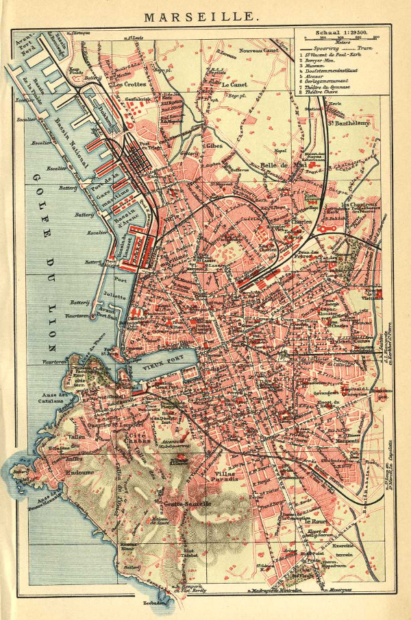 map Marseille by Winkler Prins