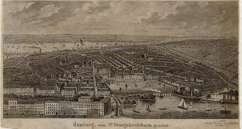 Hamburg, vom St. Georgskirchthurm gesehen by C. Adler