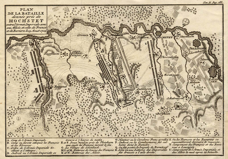 Plan de la bataille donnée prés de Hochstet by NN