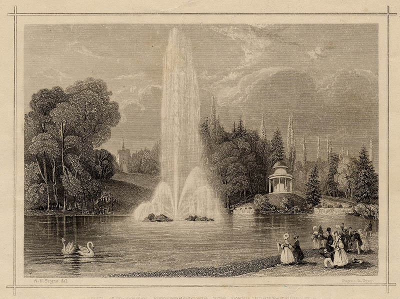 Die grosse Fontaine zu Wilhelmshohe by Peyne & Gray, naar A.H. Peyne