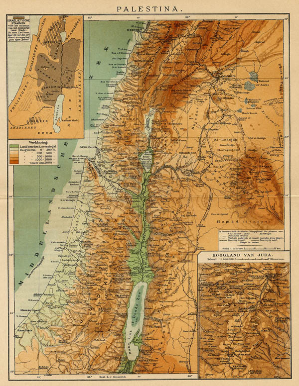 map Palestina by Winkler Prins