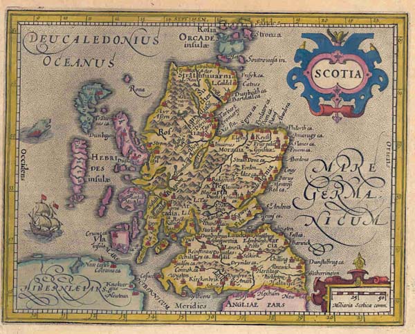 map Scotia by Mercator / Hondius