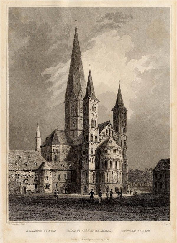 view Bonn Cathedral by J. Howe, naar W. Tombleson
