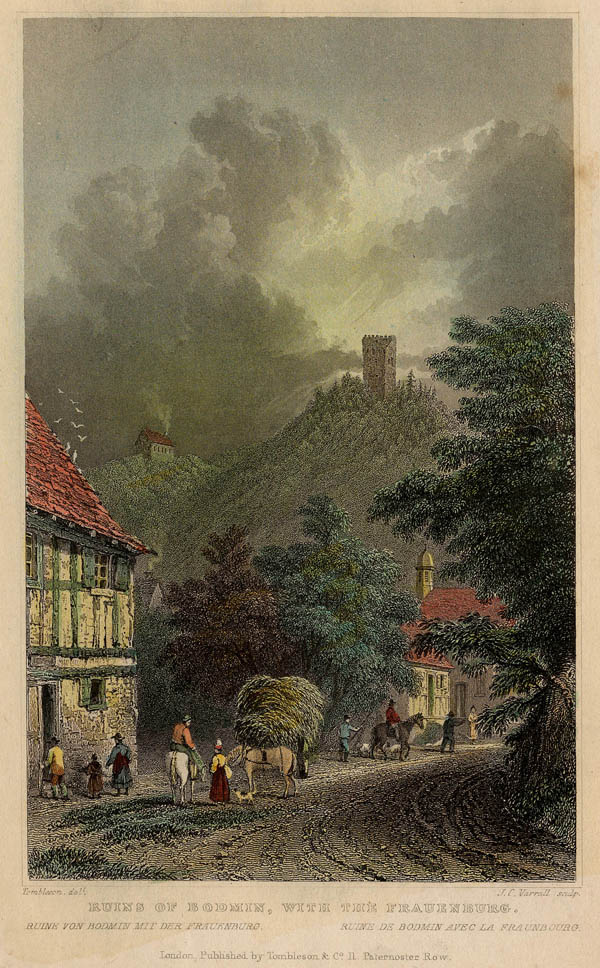 view Ruins of Bodmin, with the Frauenburg by J.C. Varrell, naar W. Tombleson
