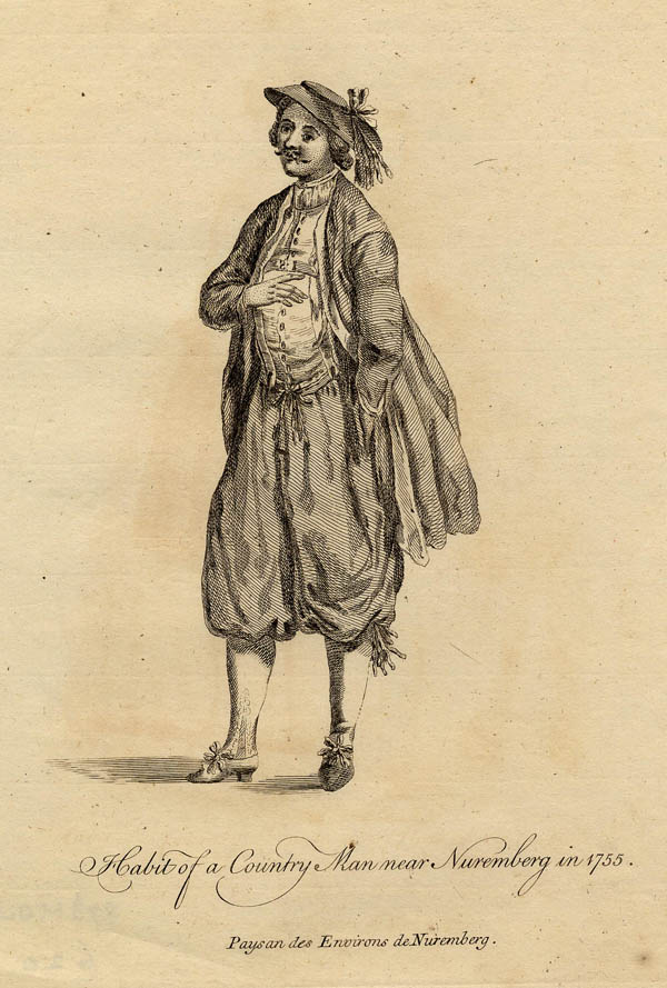 print Habit of a Country Man near Nuremberg in 1755. by John Miller 