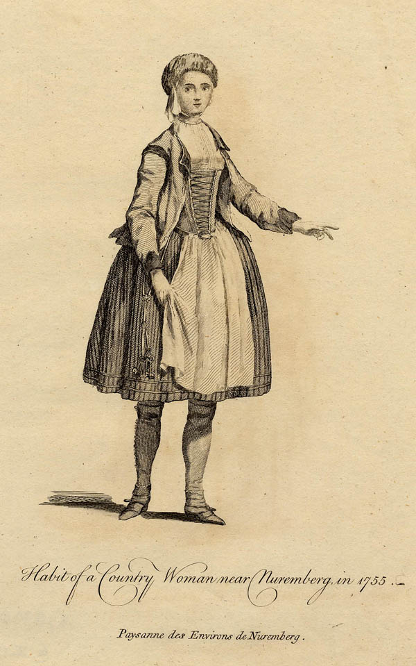 print Habit of a Country Woman near Nuremberg, in 1755 by John Miller