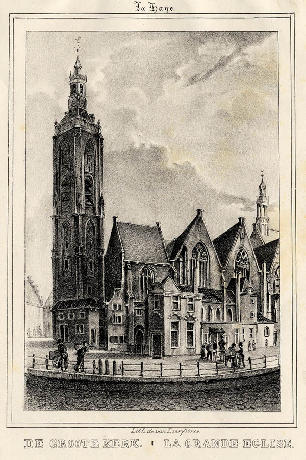 view De Groote Kerk / La Grande église by Gebr. van Lier