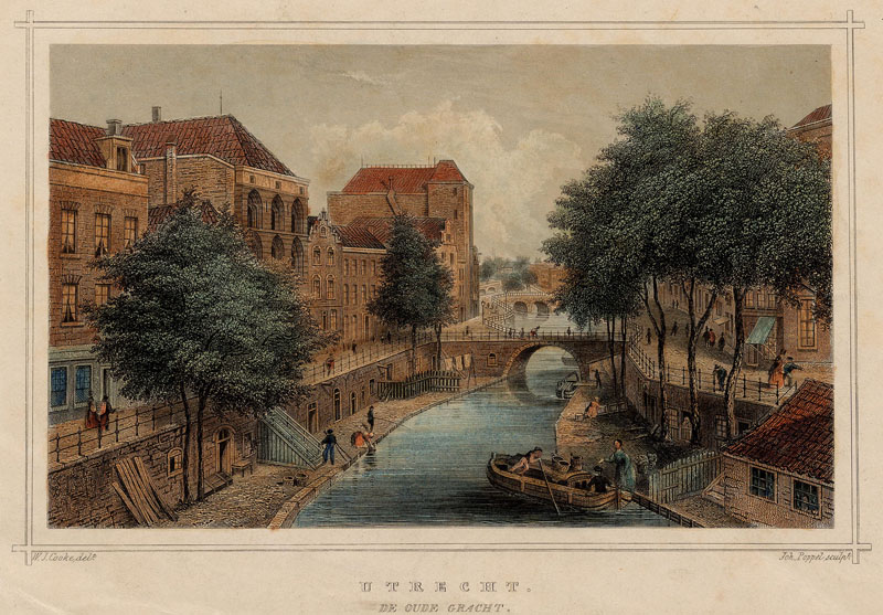 Utrecht, de Oude Gracht by Joh. Poppel, naar W.J. Cooke