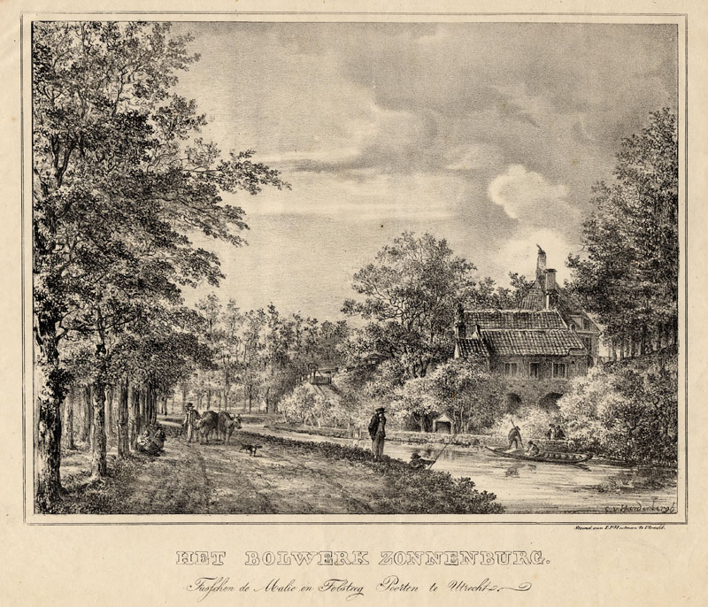 Het Bolwerk Zonnenburg. Tusschen de Malie en Tolsteeg Poorten te Utrecht. by Cornelis van Hardenbergh