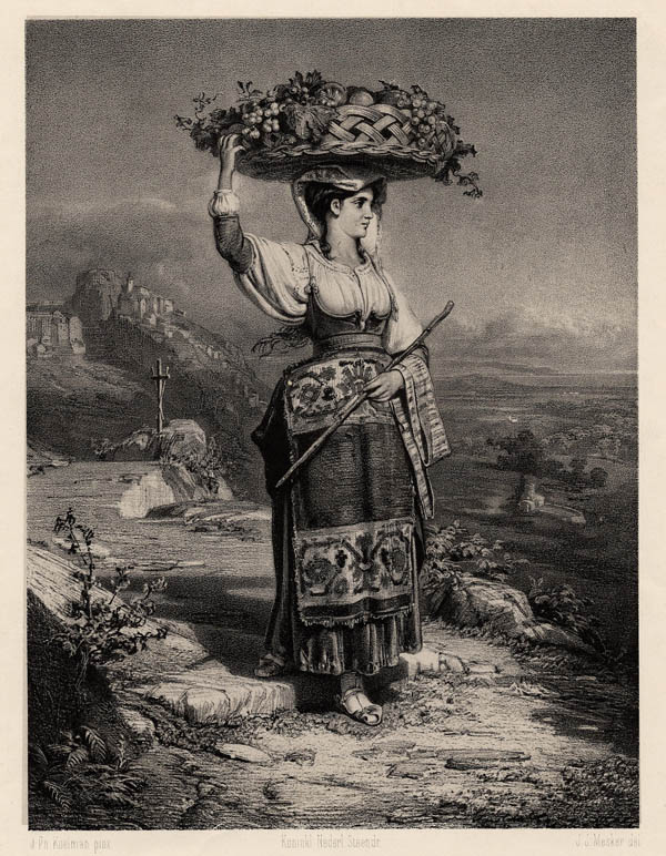 print Vrouw in klederdracht by J.J. Mesker naar J. Ph. Koelman