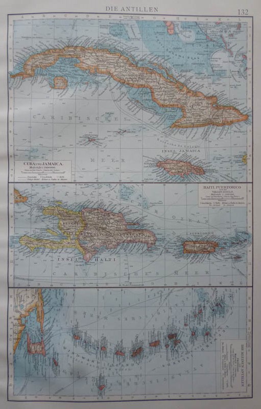 map Die Antillen by Richard Andree