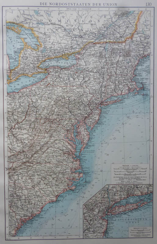 map Die Nordoststaaten der Union by Richard Andree