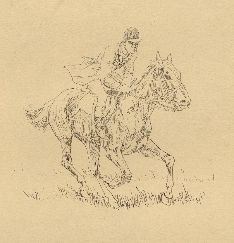 Jager te paard by Otto Eerelman
