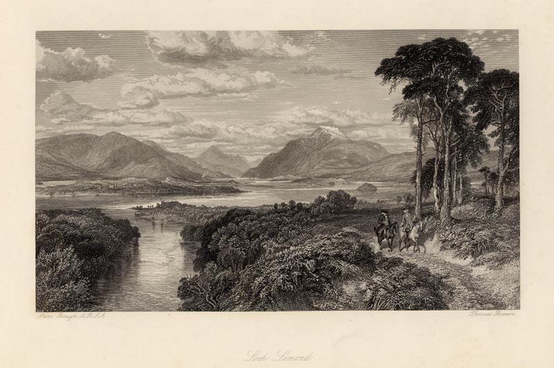 Loch Lomond by Thomas Brown naar Samuel Bough