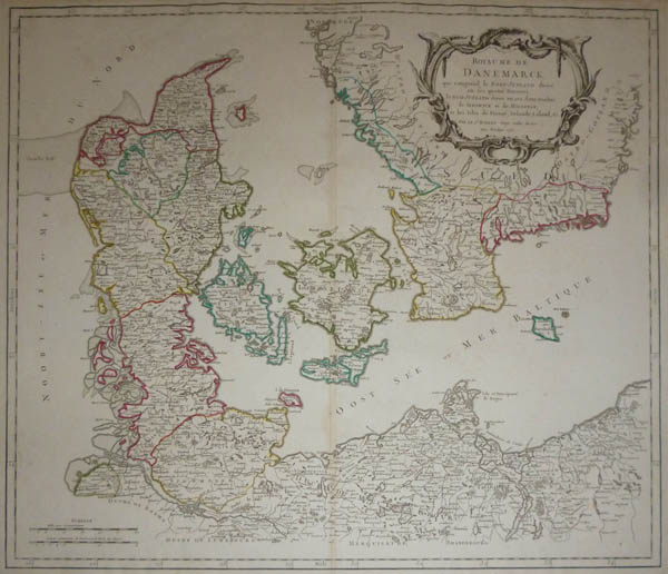 map Royaume de Danemark by Robert Vaugondy