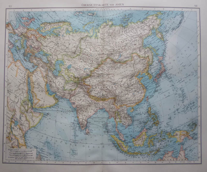 übersichtskarte von Asien by Richard Andree