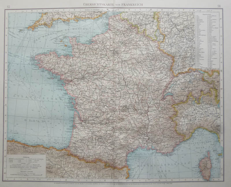 übersichtskarte von Frankreich by Richard Andree