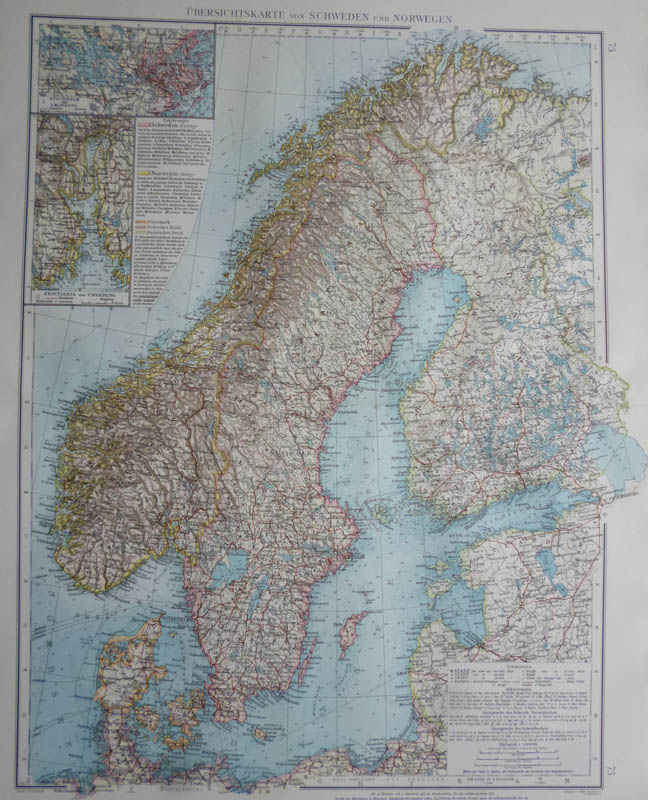 übersichtskarte van Schwedenund Norwegen by Richard Andree