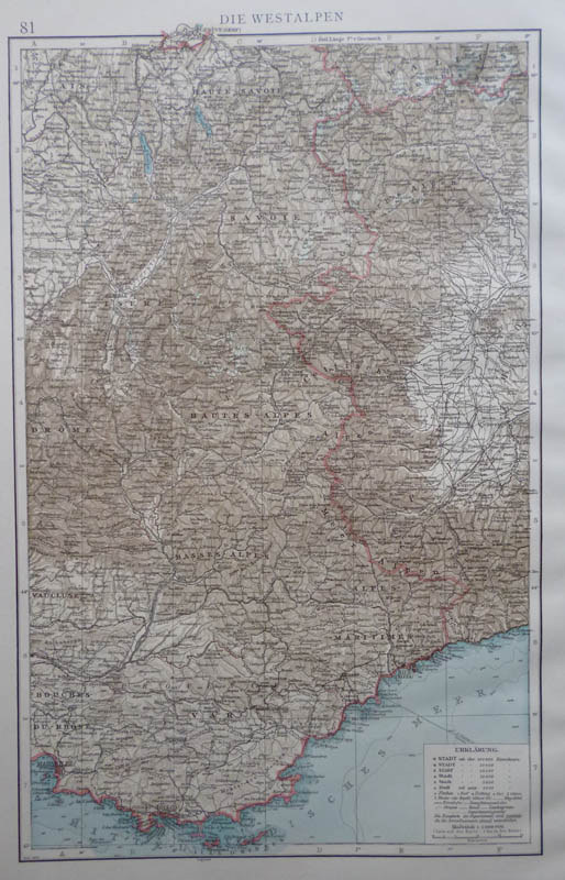 map Die Westalpen by Richard Andree