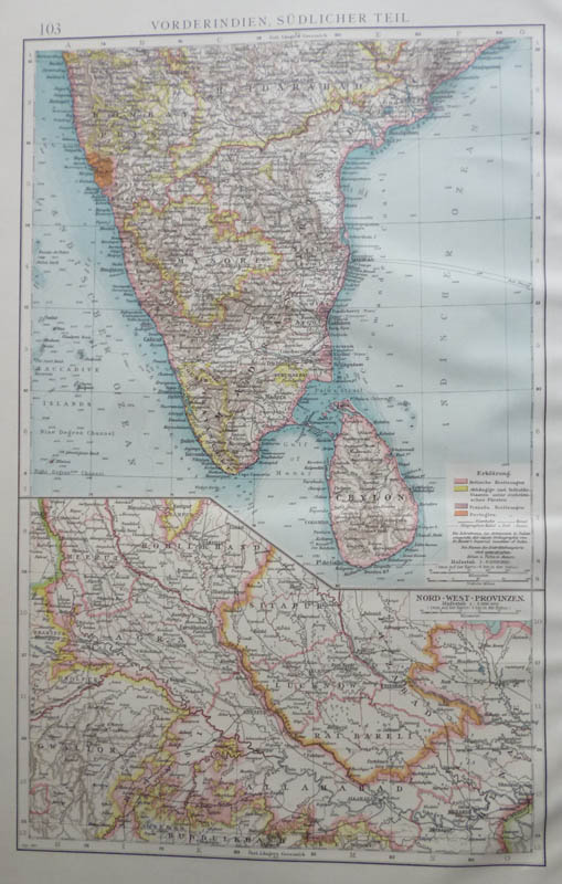 map Vorderindien, Südlicher teil by Richard Andree