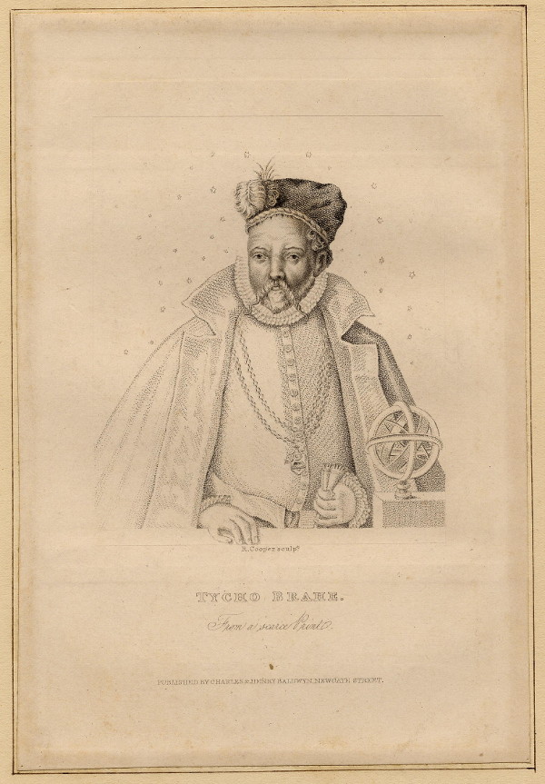 print Tycho Brahe (from a scarce print) by Robert Cooper, naar Jacob de Gheyn
