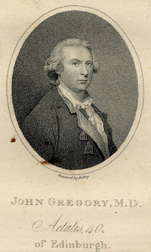 print John Gregory M.D. Aetatis, 40, of Edinburgh by William Ridley