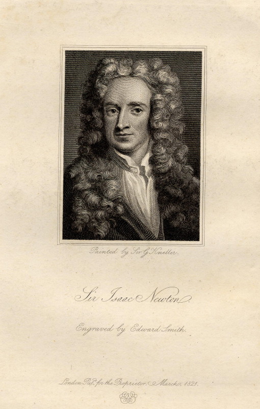 print Sir Isaac Newton by Edward Smith, naar G. Kneller