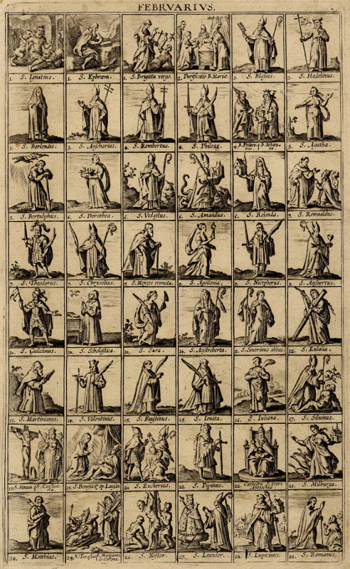 print Februarius by Heribert Rosweydus